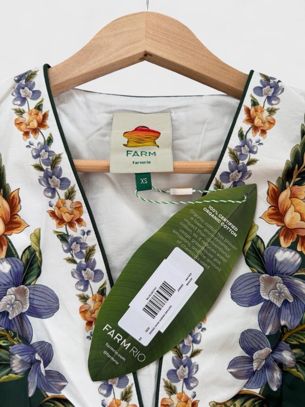 NWT FARM RIO Green Nature V Neck Buttoned Maxi Dress - Picture 7 of 13